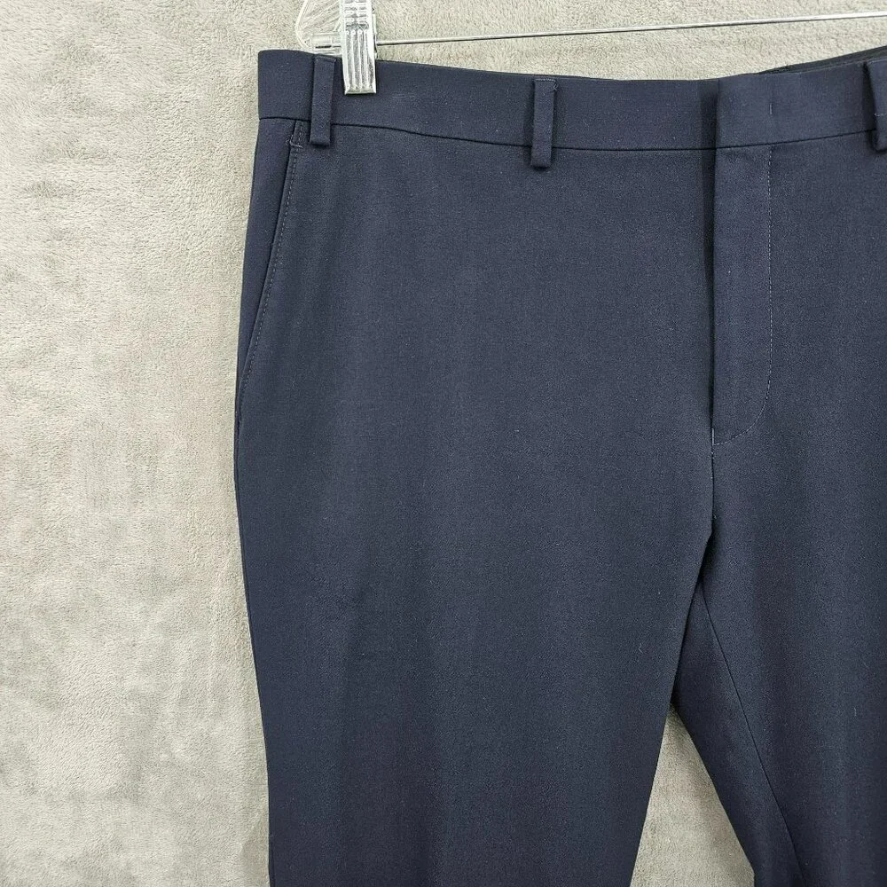 Ralph Lauren LRL Slim Fit Dress Pants Slacks 38x30 Navy Blue Flat Front Designer